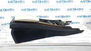 Консоль центральная подлокотник и подстаканники BMW X5 E70 07-13 кожа бежевая, потерта, царапины, трещины, сломана шторка, сломан дефлектор