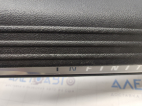 Накладка порога передня права Infiniti QX50 19- чорний з хромом, подряпини