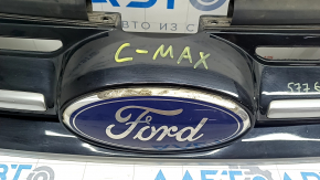 Решетка радиатора grill Ford C-max MK2 13-18 с эмблемой, полез хром, песок