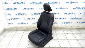 Водійське сидіння Toyota Prius Prime 17-19 з airbag, електро, підігрів, шкіра чорна, подряпини на накладці, побілів пластик, під чищення
