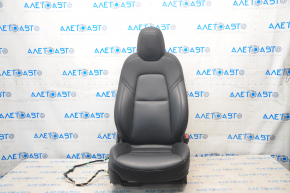 Пассажирское сидение Tesla Model 3 18- кожа чёрная, с airbag, электро, подогрев, с натяжителем, царапины на пластике, под чистку, капли пластика