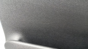 Обшивка двери карточка передняя левая Volvo XC90 16-22 кожа черная, серая вставка, тычки на вставке, царапины