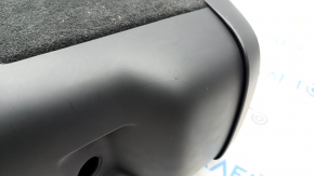 Консоль центральная подлокотник и подстаканники Volvo XC90 16-22 кожа черная, серая вставка, царапины