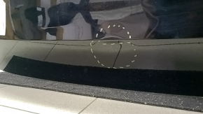 Дверь багажника голая со стеклом Volvo XC90 16-22 черный 717, примята