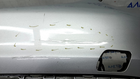 Бампер задний голый Mercedes C-class W205 300 15-18 без парктроников, серебро 775, прижат, царапина