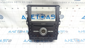 Панель управління радіо Ford Fusion mk5 13-20 SYNC 3 SONY з підігрівом та вентиляцією, подряпини