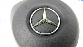Подушка безпеки airbag в кермо водійська Mercedes C-class W205 15-21 чорна, обліз хром, іржавий піропатрон