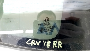 Форточка глухе скло задня права Honda CRV 17-22 тонування