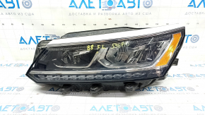 Фара передняя левая VW Passat b8 16-19 USA в сборе LED, песок, сломано крепление