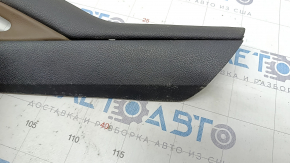 Накладка центральної консолі збоку права Lincoln MKZ 13-20 шкіра чорна + коричнева, подряпини