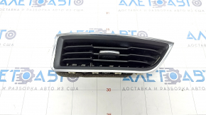 Дефлектор повітропроводу передньої панелі центральний лівий Ford Edge 15- чорний з хромом, надламаний молдинг, поліз хром