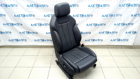 Пассажирское сидение Audi A4 B9 17-19 с airbag, электро, подогрев, кожа, черное, под химчистку