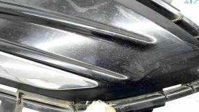 Решетка переднего бампера правая Ford Edge 19- под ПТФ с хром молдингом, песок
