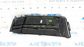 Решетка переднего бампера правая Audi A4 B9 17-19 s-line, без радара, светлый хром, песок