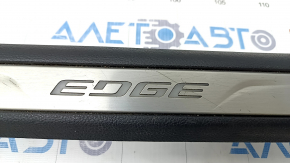 Накладка порога передня ліва Ford Edge 15- чорний з підсвічуванням, подряпини, зламане кріплення