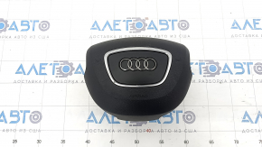 Подушка безопасности airbag в руль водительская Audi A4 B8 13-16 рест, черная, полез хром, царапина