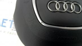 Подушка безпеки airbag в кермо водійська Audi A4 B8 13-16 рест, чорна, поліз хром, подряпина
