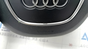 Подушка безпеки airbag в кермо водійська Audi A4 B8 13-16 рест, чорна, поліз хром, подряпина