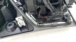 Накладка передньої панелі рамка спідометра під монітор Audi A4 B8 08-16 сіра, з повітроводом, надламані кріплення