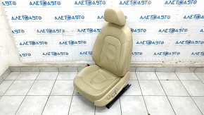 Сидіння водія Audi A4 B8 13-16 без airbag, електричне, шкіра бежева, під чистку, тріщини