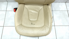 Водійське сидіння Audi A4 B8 08-16 без airbag, електро, шкіра, беж, під чистку, тріщини