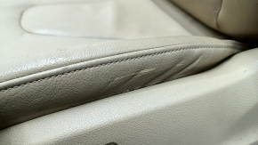Водійське сидіння Audi A4 B8 08-16 без airbag, електро, шкіра, беж, під чистку, тріщини