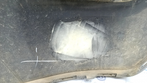 Бампер передний голый верх часть под накладку Jeep Grand Cherokee WK2 17- серебро, примят, царапины, надломаны крепления, незаводские отверстия, деланый