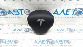 Подушка безопасности airbag в руль водительская Tesla Model Y 20- черная, ржавый пиропатрон