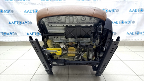 Водительское сидение BMW 4 F32 14-20 Coupe с airbag, электрическое, подогрев, память, кожа коричневая, выгорел пластик, царапины