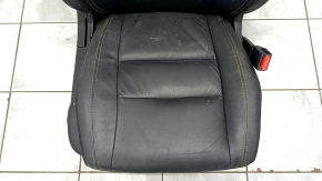 Пасажирське сидіння Jeep Grand Cherokee WK2 16-17 без airbag, електро, шкіра чорне, топляк, неробоче, іржаве знизу, прим'ято, під чищення, подряпина