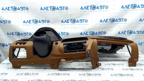 Торпедо передняя панель с AIRBAG BMW 4 F32/33/36 14-16 без проекции, черно-коричневая