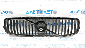 Решетка радиатора grill со значком Volvo V90 17-20 usa T5, T6 под камеру, песок