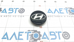 Центральный колпачок на диск Hyundai Elantra AD 17-20 черный, 59/55мм