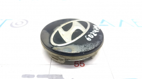 Центральний ковпачок на диск Hyundai Elantra AD 17-20 чорний, 59/55мм, здувся лак