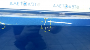 Бампер задний голый Hyundai Elantra AD 17-18 дорест, синий, надорван, примят, царапины, сломаны крепления, деланный