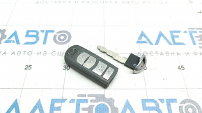 Ключ smart key Mazda 6 13-21 4 кнопки, сірий, затертий, поліз хром