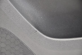 Обшивка дверей картка задня права VW Jetta 11-18 USA чорна, з чорною вставкою пластик, підлокітник шкіра, молдинг сірий глянець тип 1, подряпаний, тичка