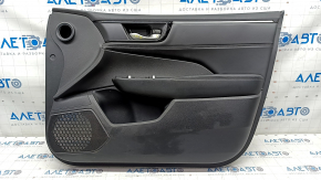 Обшивка двери карточка передняя правая Honda Clarity 18-21 usa черная, вставка кожа, потерта