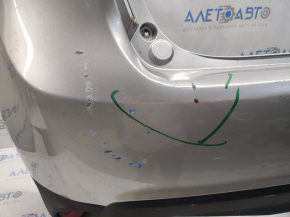 Бампер задний голый Mitsubishi Outlander Sport ASX 11-15 дорест, серебро U04, с отражателями, царапины