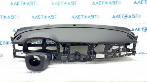 Торпедо передняя панель с AIRBAG Kia Niro 17-19 HEV черная, без центрального динамика, ржавый пиропатрон