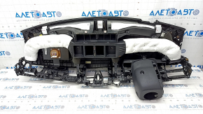 Торпедо передняя панель с AIRBAG Kia Niro 17-19 HEV черная, без центрального динамика, ржавый пиропатрон