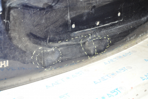 Дверь багажника голая Mitsubishi Outlander 16-21 синий D14, без стекла, вмятины, трещины