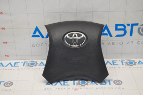 Подушка безопасности airbag в руль водительская Toyota Highlander 08-13 черная, полез хром