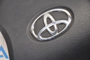 Подушка безпеки airbag в кермо водійська Toyota Highlander 08-13 чорна, поліз хром