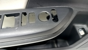 Обшивка двери карточка передняя левая Honda Insight 19-22 черная, серая вставка, подлокотник тряпка, царапины, под чистку