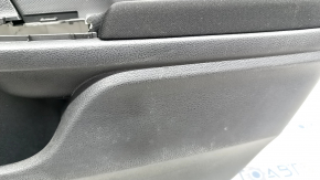 Обшивка дверей картка задня права Honda Civic X FC 16-21 4d чорна ганчірка з чорною вставкою, подряпини, зламані кріплення
