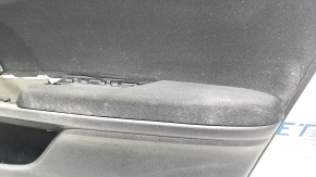 Обшивка двери карточка передняя правая Honda Civic X FC 16-21 4d тряпка черная с черной вставкой, под химчистку