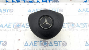 Подушка безопасности airbag в руль водительская Mercedes GLC 16-19 черная, полез хром