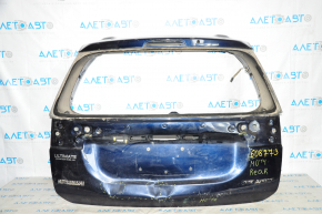 Дверь багажника голая Mitsubishi Outlander 16-21 синий D14, без стекла, вмятины, трещины