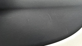 Обшивка двери карточка задняя правая Chrysler Pacifica 17- под шторку, серая с черной кожей, царапины, потертости, под химчистку, побелел пластик